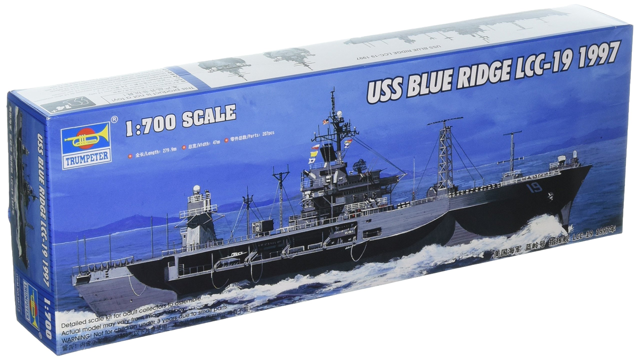 Amazon.com: Trumpeter 1/700 USS Blue Ridge LCC19 Command Ship 1997